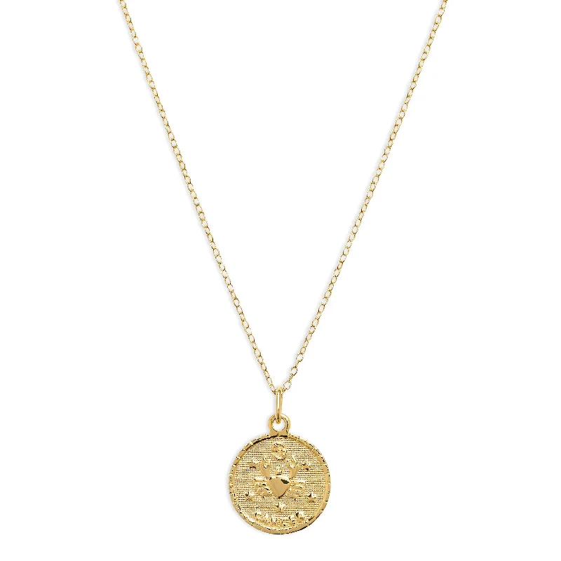 The Zodiac Medal Necklace | Gold Vermeil & Sterling Silver Lace Dress Look