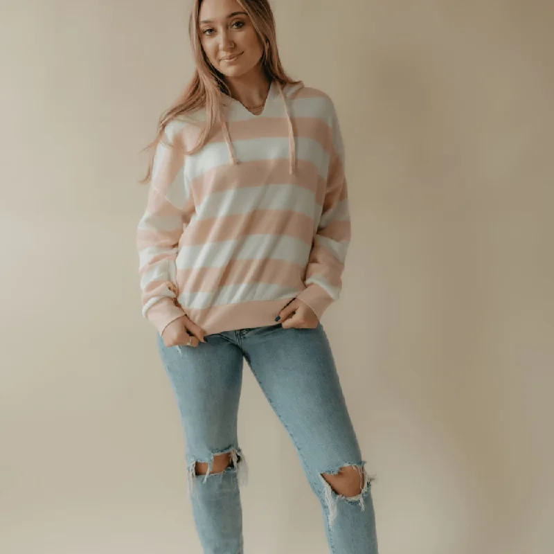 Striped Hooded Sweatshirt - Pink Stylish Hoodies Collection