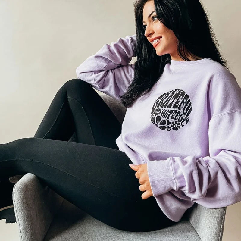 Grateful Not Hateful Crewneck Warm Sweatshirts for Women