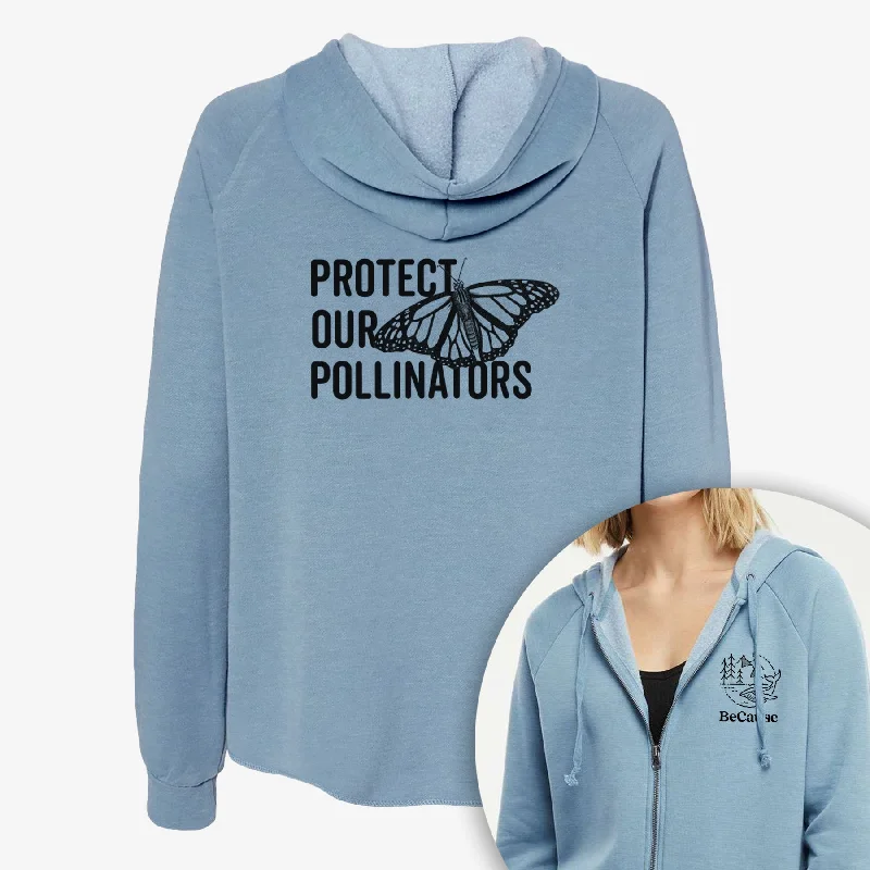 Protect our Pollinators - Women's Cali Wave Zip-Up Sweatshirt Trendy Hoodie Sweatshirt