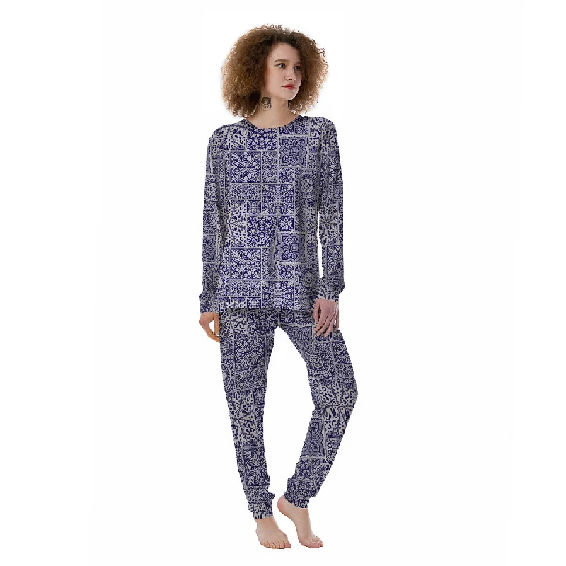 Mandala Patchwork Square Bohemian Print Pattern Women's Pajamas Budget-friendly pajama sets