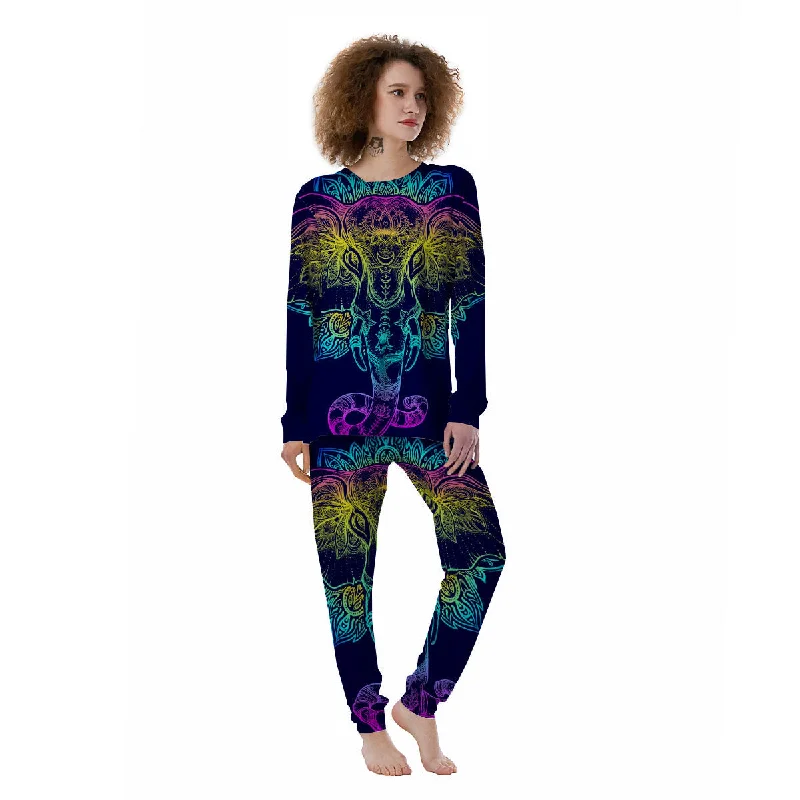 Mandala Spiritual Elephant Print Women's Pajamas Victoria’s Secret pajama sets