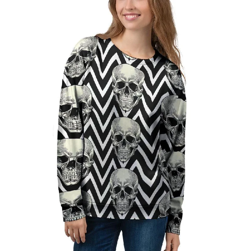 Geometric Skull Women's Sweatshirt Elegant sweaters