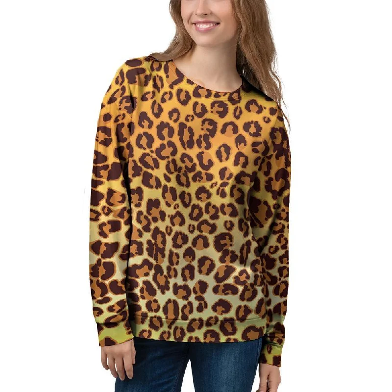 Gold Leopard Women's Sweatshirt Spring sweaters