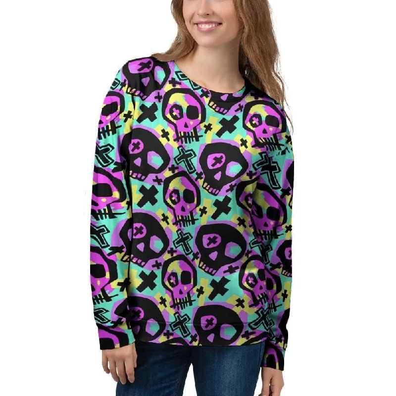 Graffiti Skull Women's Sweatshirt Thermal insulation sweaters