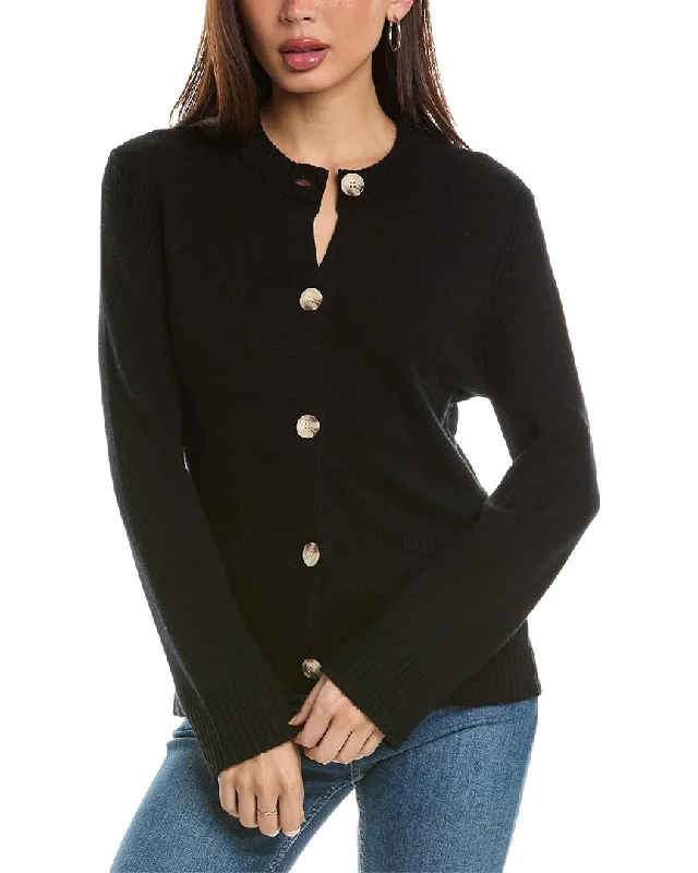 Hannah Rose Wool & Cashmere-Blend Cardigan Fleece sweaters