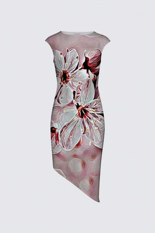 Floral Embosses: Pictorial Cherry Blossoms 01-03 Designer Felicia Dress Clubbing mini dresses