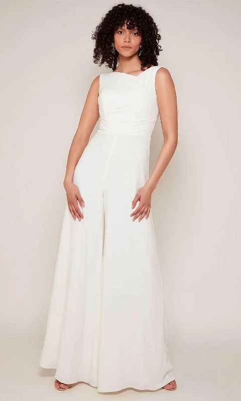 Alyce Paris 70052 - Sleeveless V-Neck Jumpsuit Embroidered Wedding Dress