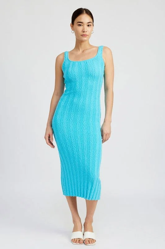 Scoop Neck Ribbed Midi Dress H&M midi dresses