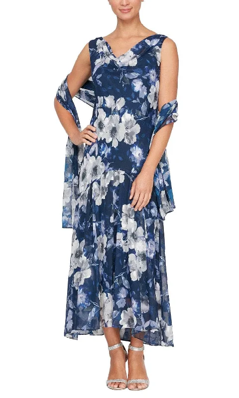 Alex Evenings 8175903 - Floral A-LIne Formal Dress Best floral dresses for elegant looks