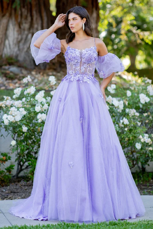 Cinderella Couture 8130J -Floral Corset Ballgown Ruffled floral dresses