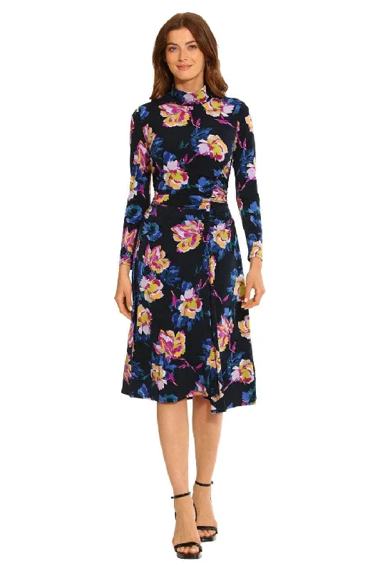 Maggy London G5915M - Long Sleeve Floral Casual Dress Zara floral dresses