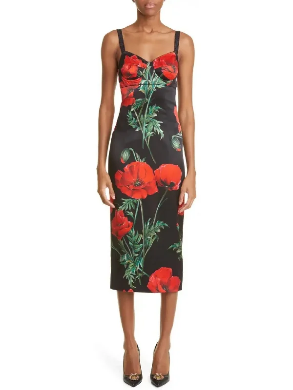 Poppy-Print Silk Dress Must-have floral dresses for this season