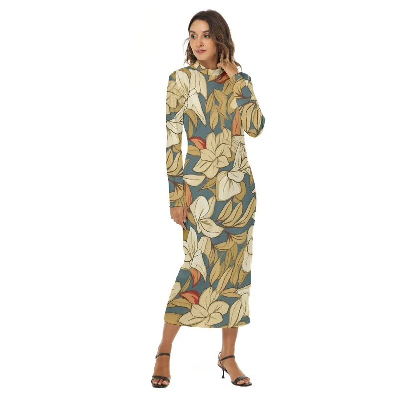 All-Over Print Women's Hip Dress Minimalist unclassified dresses