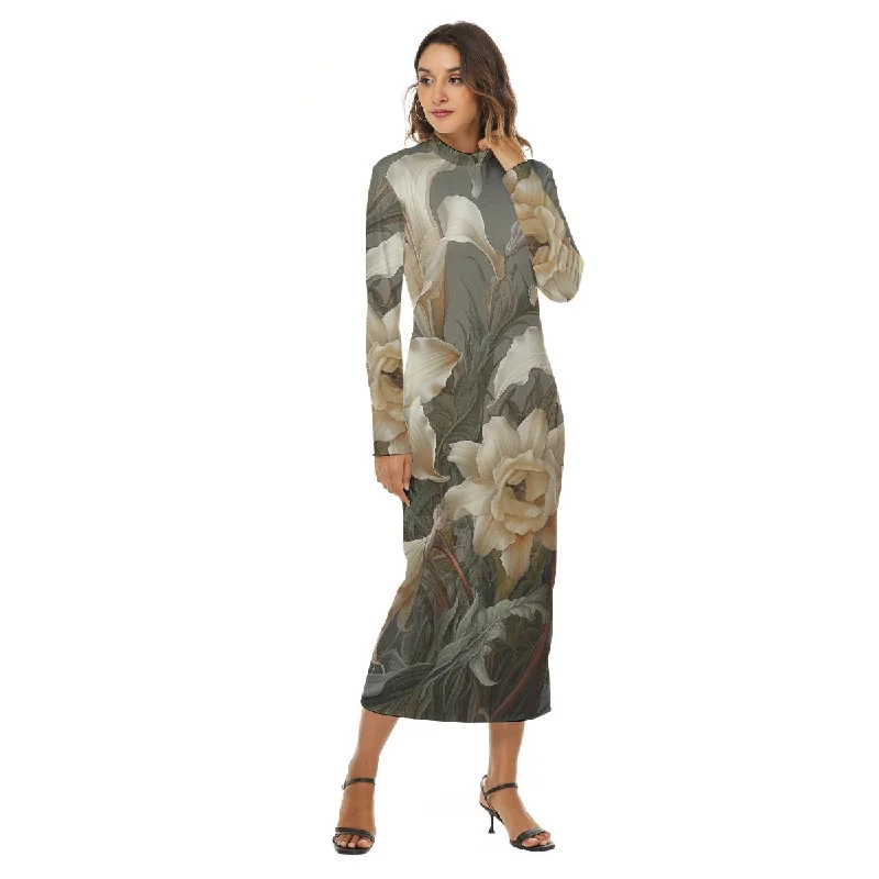 All-Over Print Women's Hip Dress High-low unclassified dresses