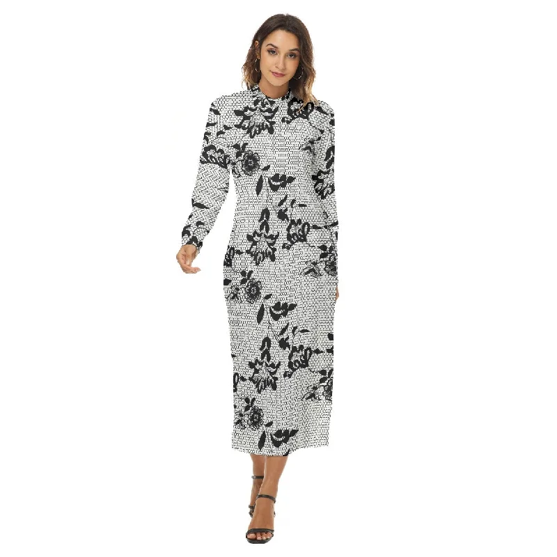 All-Over Print Women's Hip Dress Embroidered unclassified dresses