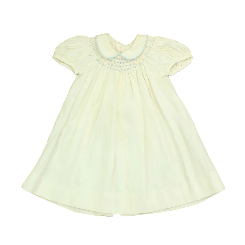 Ancar Girls Ivory | Blue | Smocked Dress Unique unclassified dresses