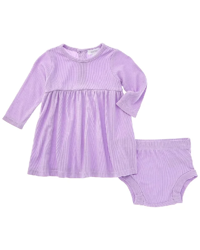 Angel Dear 2pc A-Line Dress & Diaper Set Neutral tone unclassified dresses