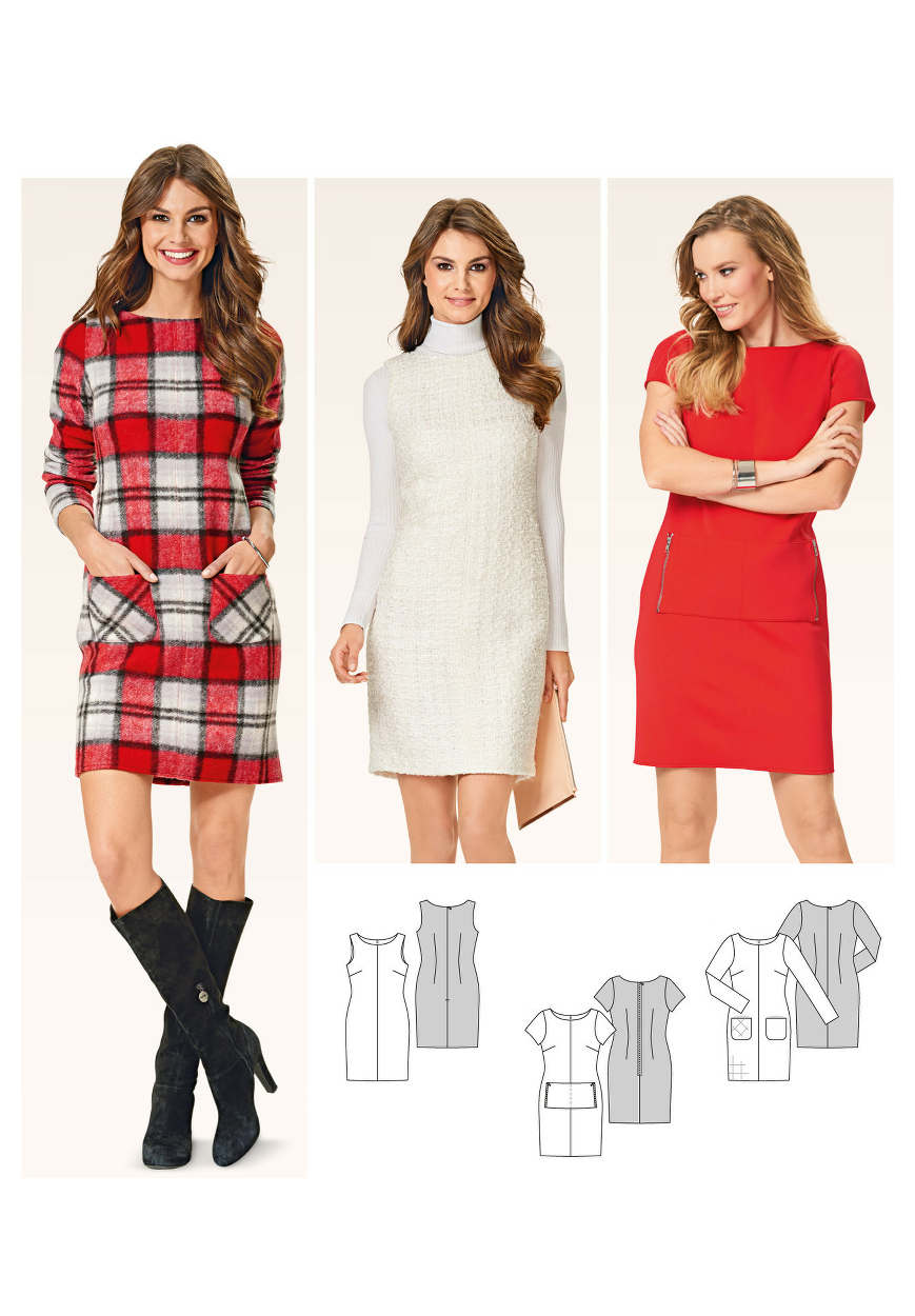 Burda Style Pattern 6609 Shift Dress Office unclassified dresses