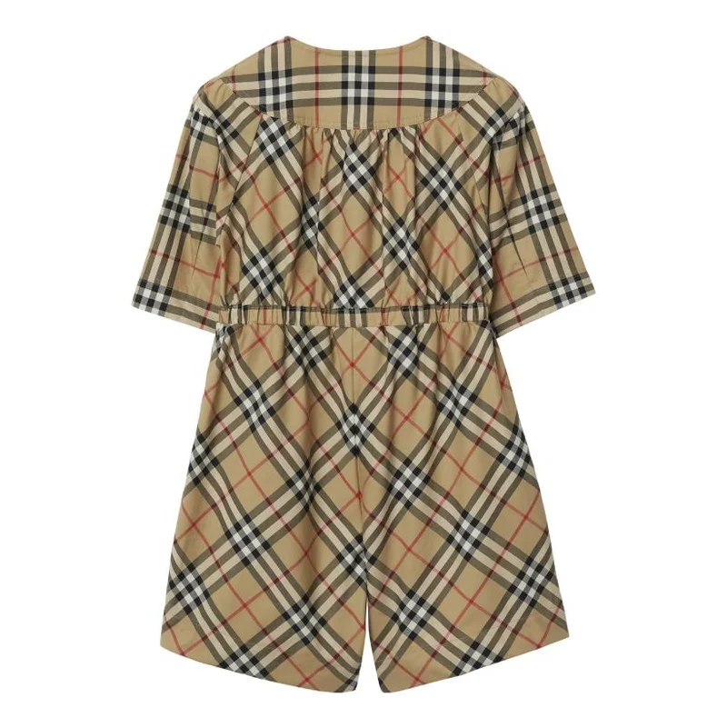 Beige Check Dress Bold pattern unclassified dresses