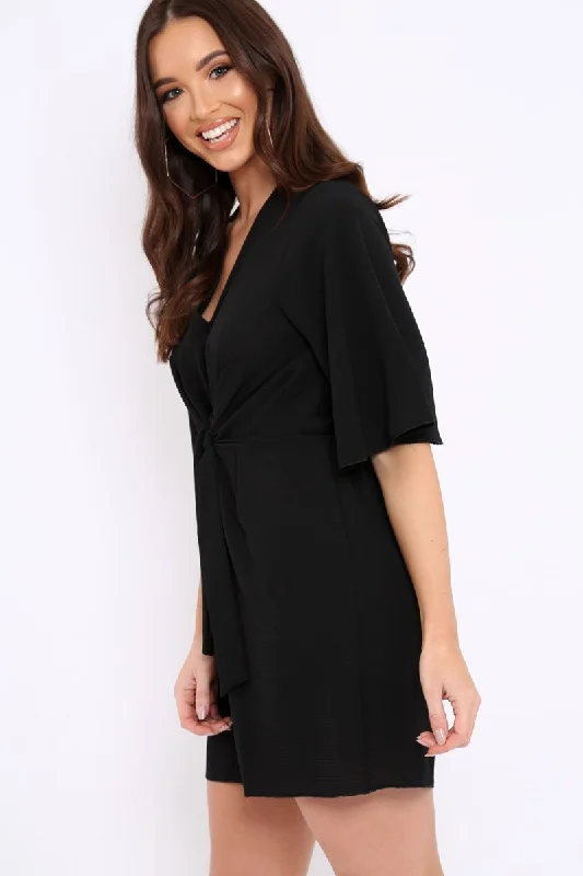 Black Bow Tie Dress - Teagan Trendy new unclassified dresses