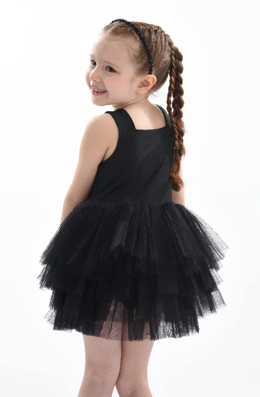 Black Solid Tutu Dress Party unclassified dresses