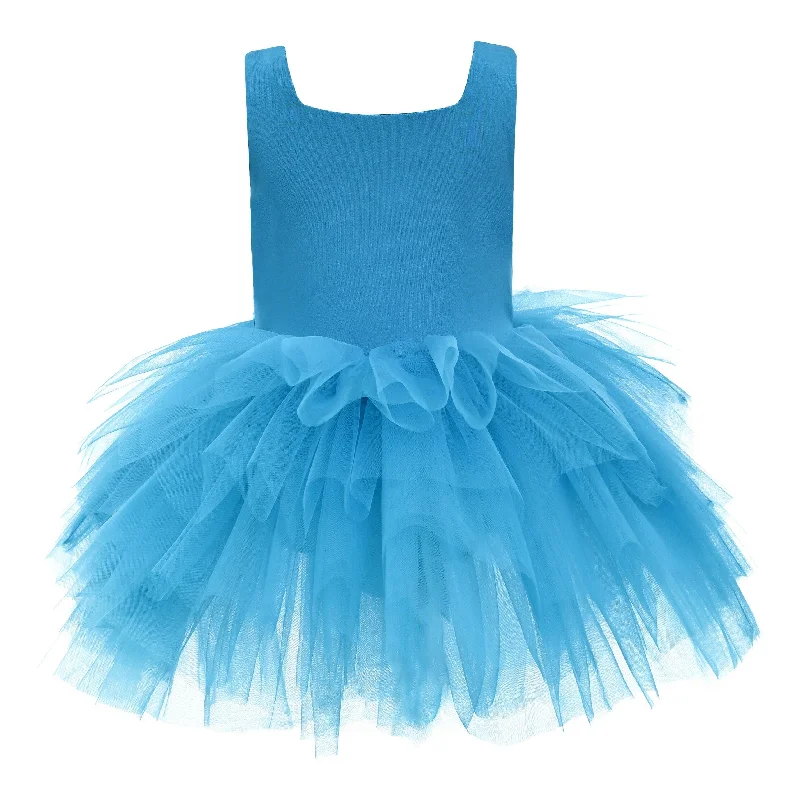 Blue Neon Solid Tutu Dress Fashionable unclassified dresses