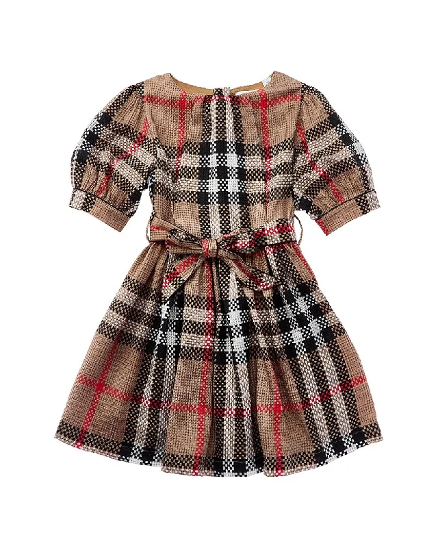 Burberry Vintage Check Silk-Blend Dress Short unclassified dresses