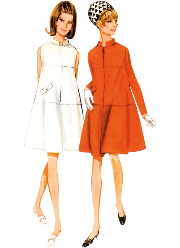 Butterick Sewing Pattern 6991 Vintage 1960's One-Piece Dress Printed unclassified dresses