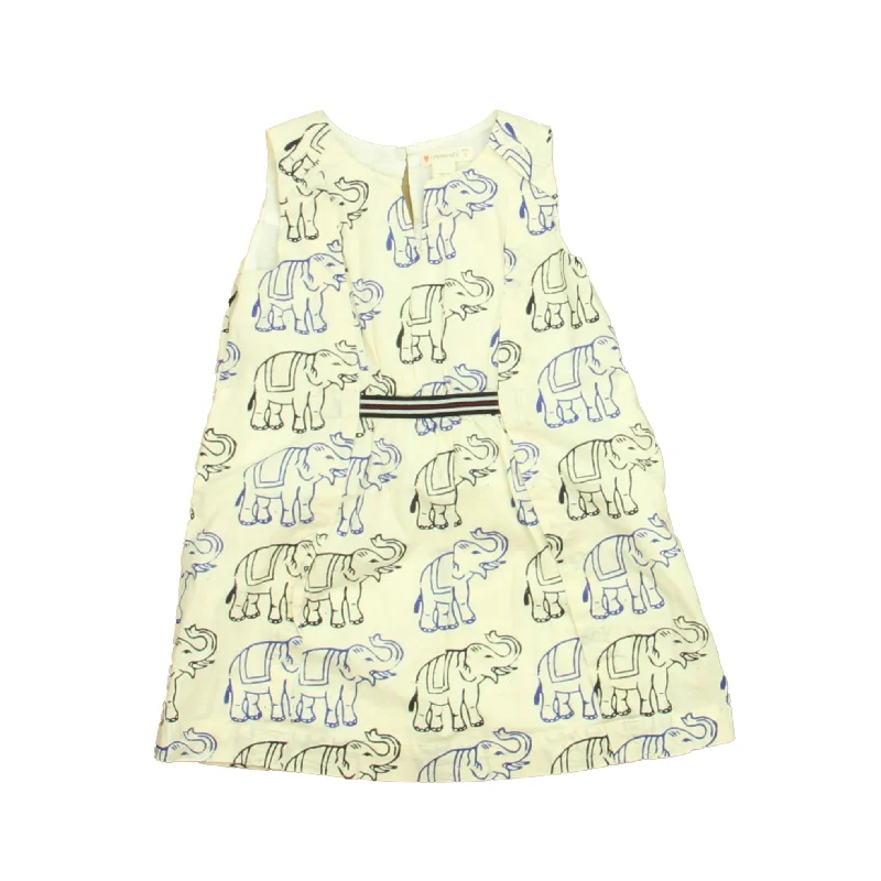 Crewcuts Girls White | Blue | Black Elephants Dress Engagement unclassified dresses