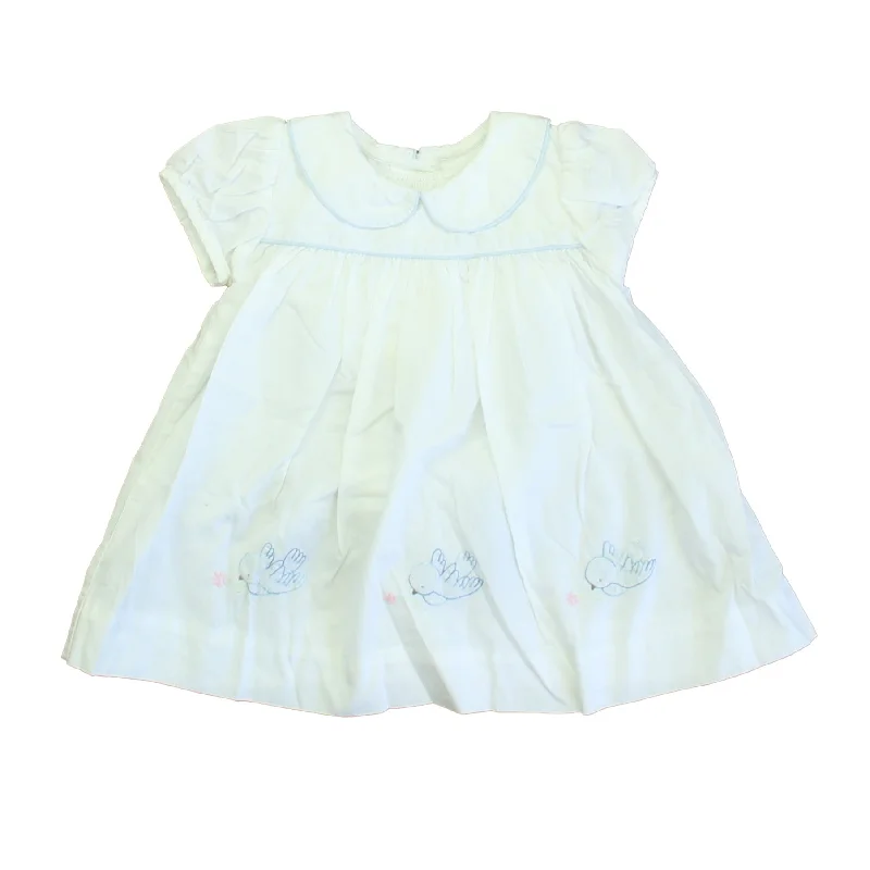 Dondolo Girls White | Blue Birds Dress Polka dot unclassified dresses