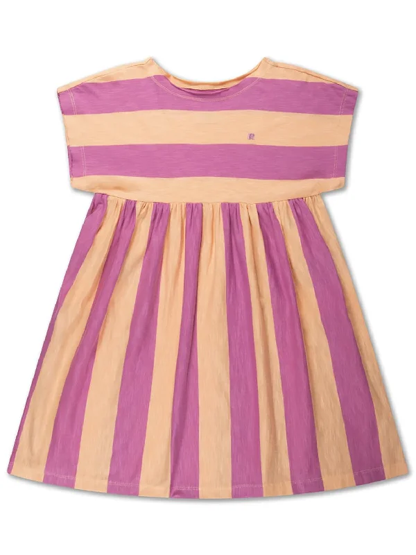 Easy Peasy Dress In Peach Stripe Gothic unclassified dresses