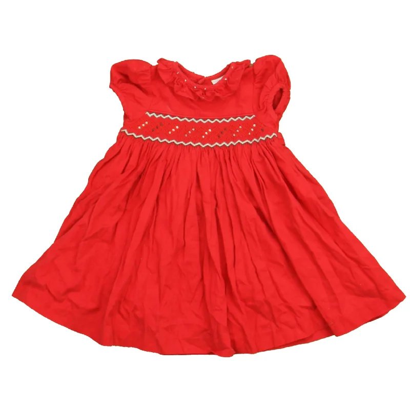 Edgehill Collection Girls Red Smocked Dress Cotton unclassified dresses