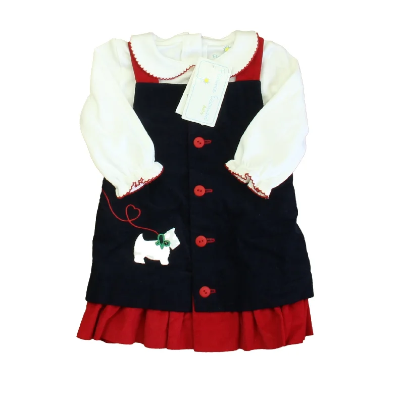 Florence Eiseman Girls Navy | White | Red Dog Jumper Gothic unclassified dresses