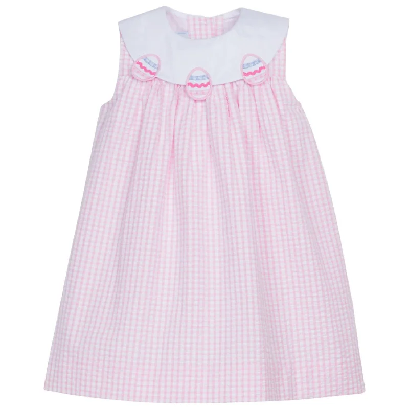 Girls' Bib Dress In Easter Eggs Holiday unclassified dresses