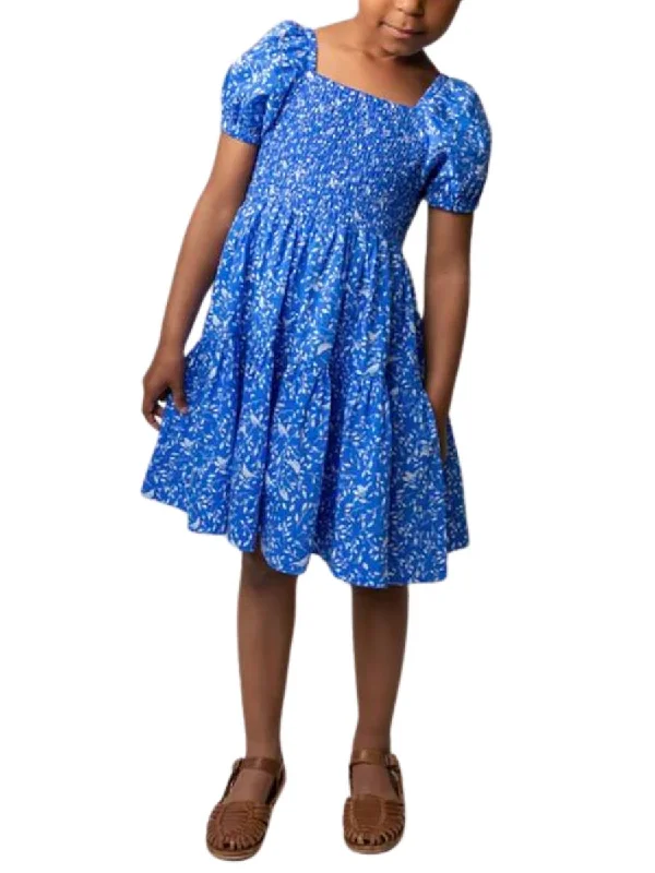 Girls Dyman Dress In Blue Earthy tone unclassified dresses