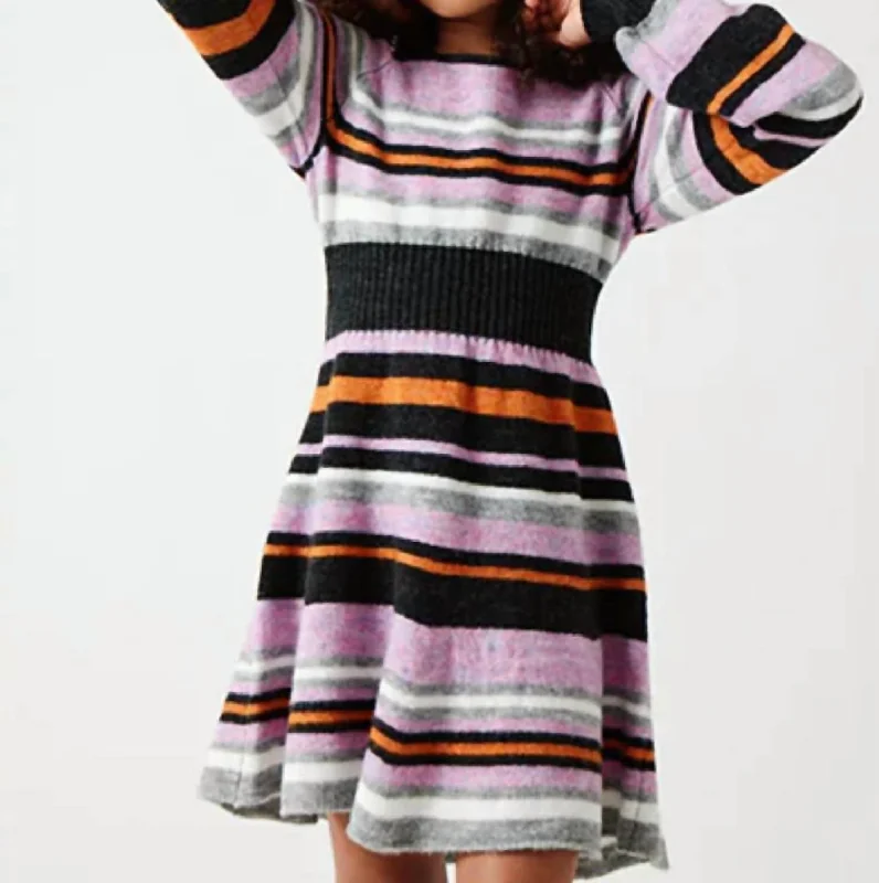 Girl's Fit And Flare Dress In Multi Dark color unclassified dresses