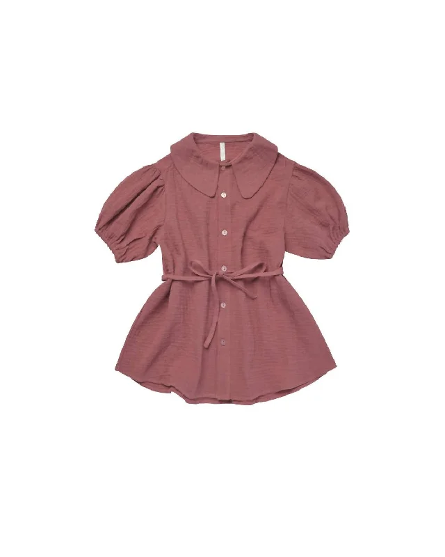 Girl's Olive Dress In Raspberry Luxury unclassified dresses