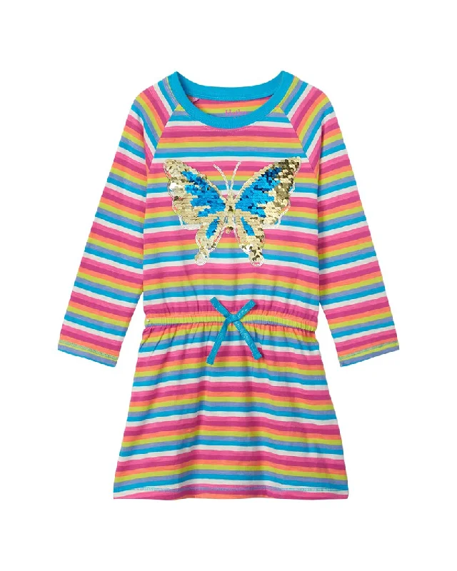 Hatley Groovy Rainbow Raglan Dropped Waist Dress Elegant unclassified dresses