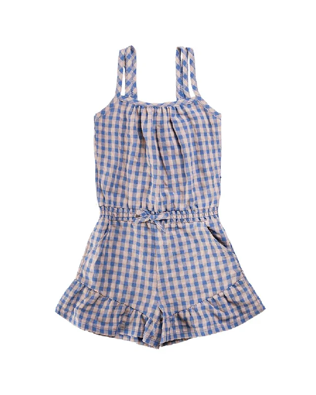 IMOGA Check & Tie Tye Romper Unique unclassified dresses