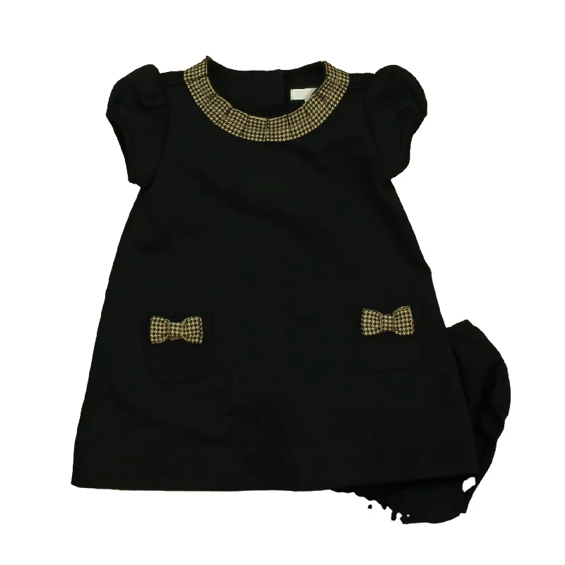 Janie and Jack Girls Black | Tan Dress Smocked unclassified dresses