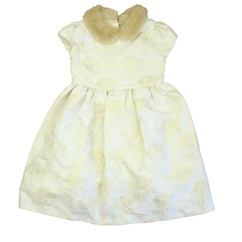 Janie and Jack Girls Ivory | Gold Special Occasion Dress Popular unclassified dresses