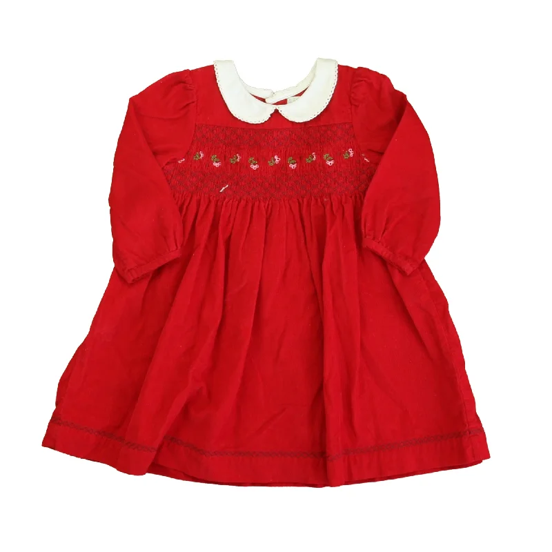 JoJo Maman Bebe Girls Red | White | Green Dress Preppy unclassified dresses