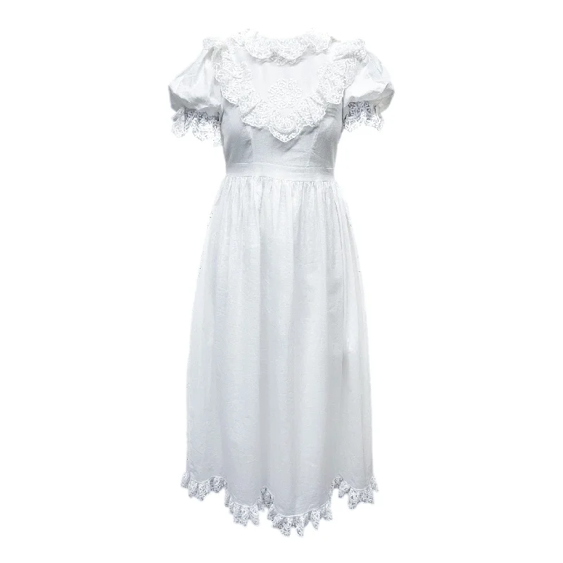 Katherine Embroidered Linen Mom Dress Engagement unclassified dresses