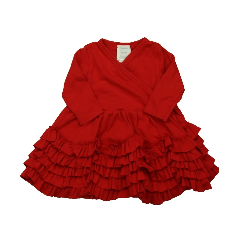 Lemon Loves Layette Girls Red Dress Off-shoulder unclassified dresses