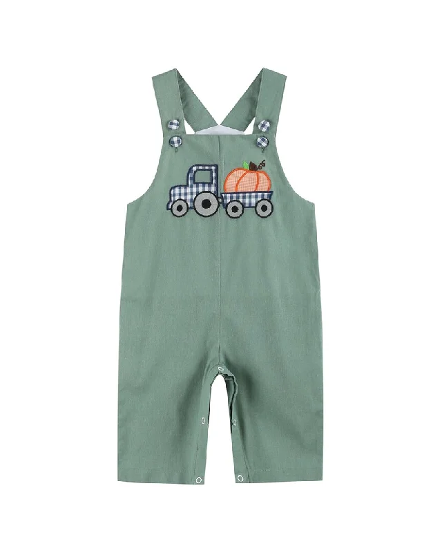 Lil Cactus Pumpkin Tractor Overall Bright color unclassified dresses