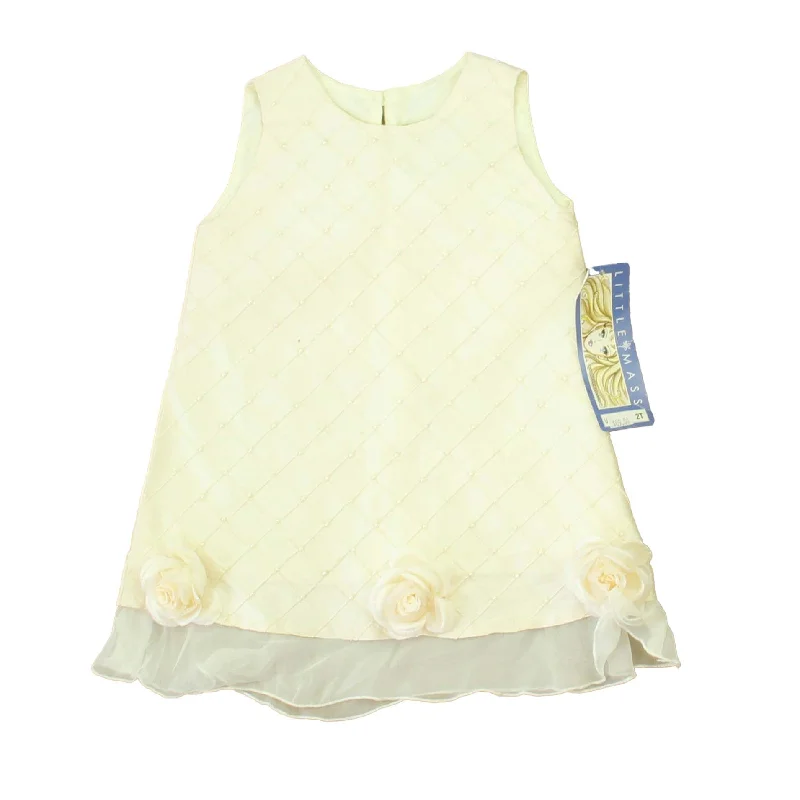 Little Mass Girls Ivory Pearls Dress Tiered unclassified dresses