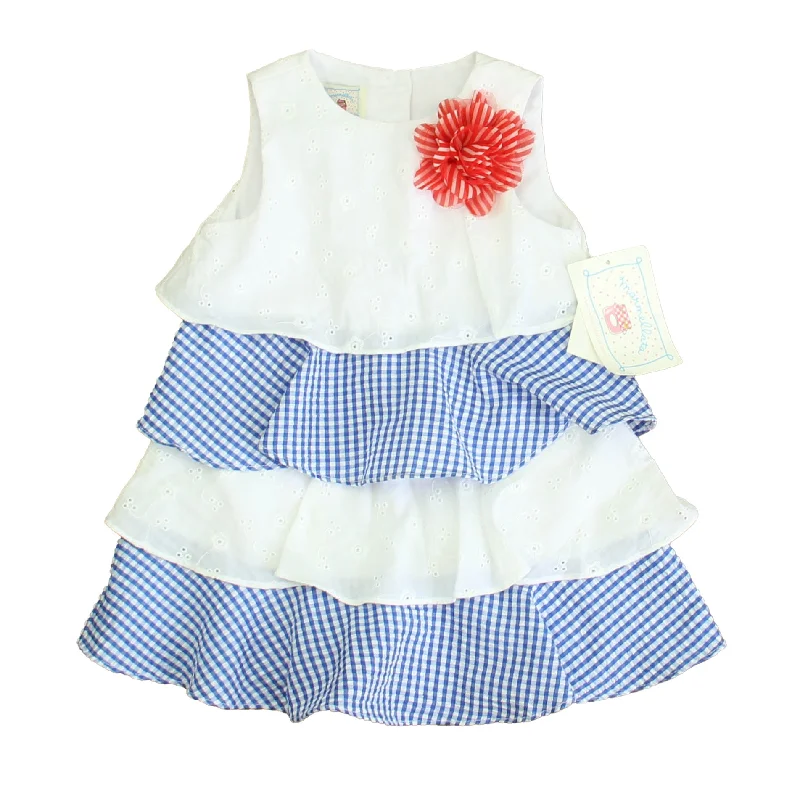 Marmellata Girls White | Blue Dress Mesh unclassified dresses