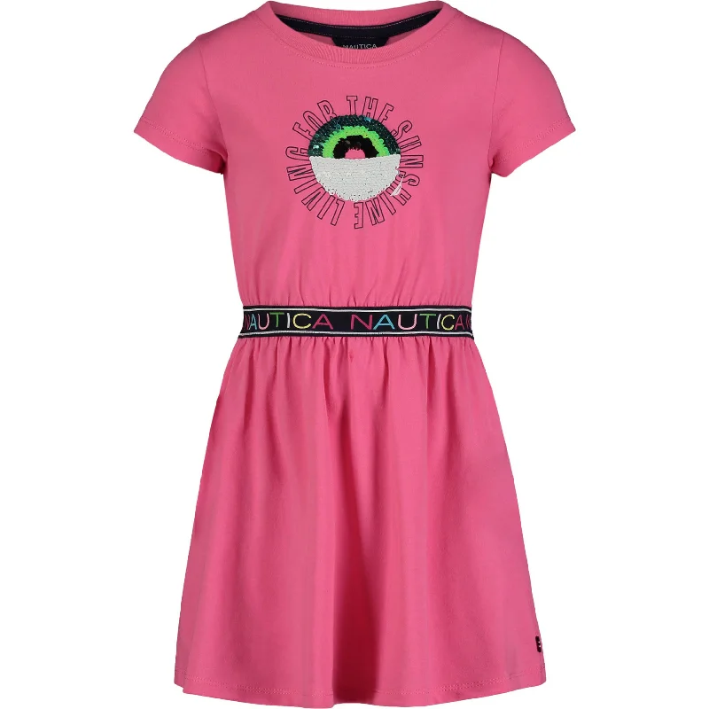 Nautica Girls' Logo Elastic Dress (7-16) Elegant evening unclassified dresses