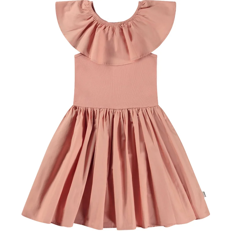 Pink Organic Cotton Ruffle Dress Graduation unclassified dresses